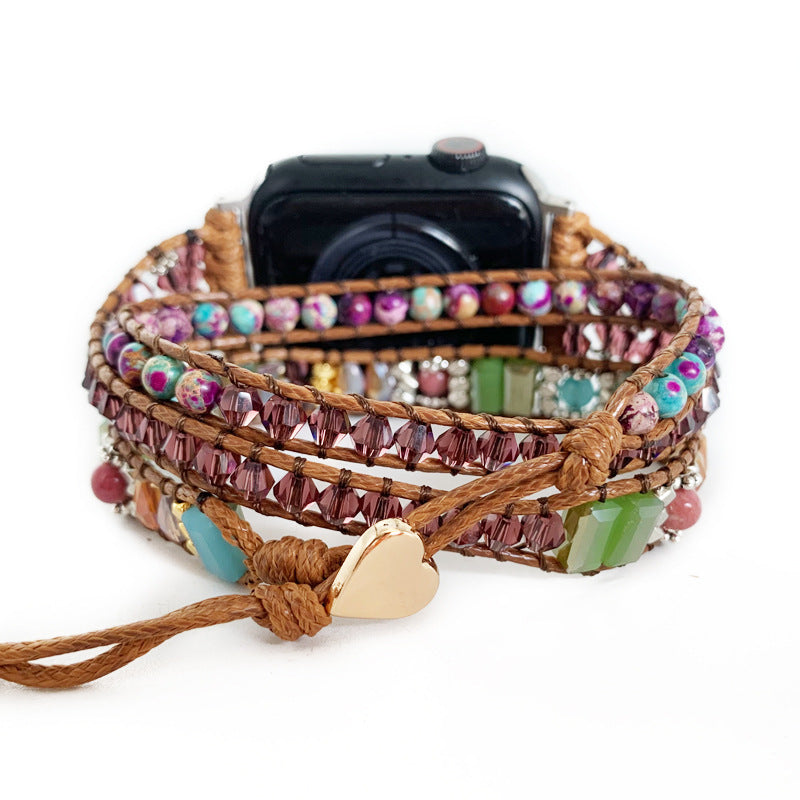 Fashionable Natural Paraffin Thread Multi-layer Hand-woven Strap